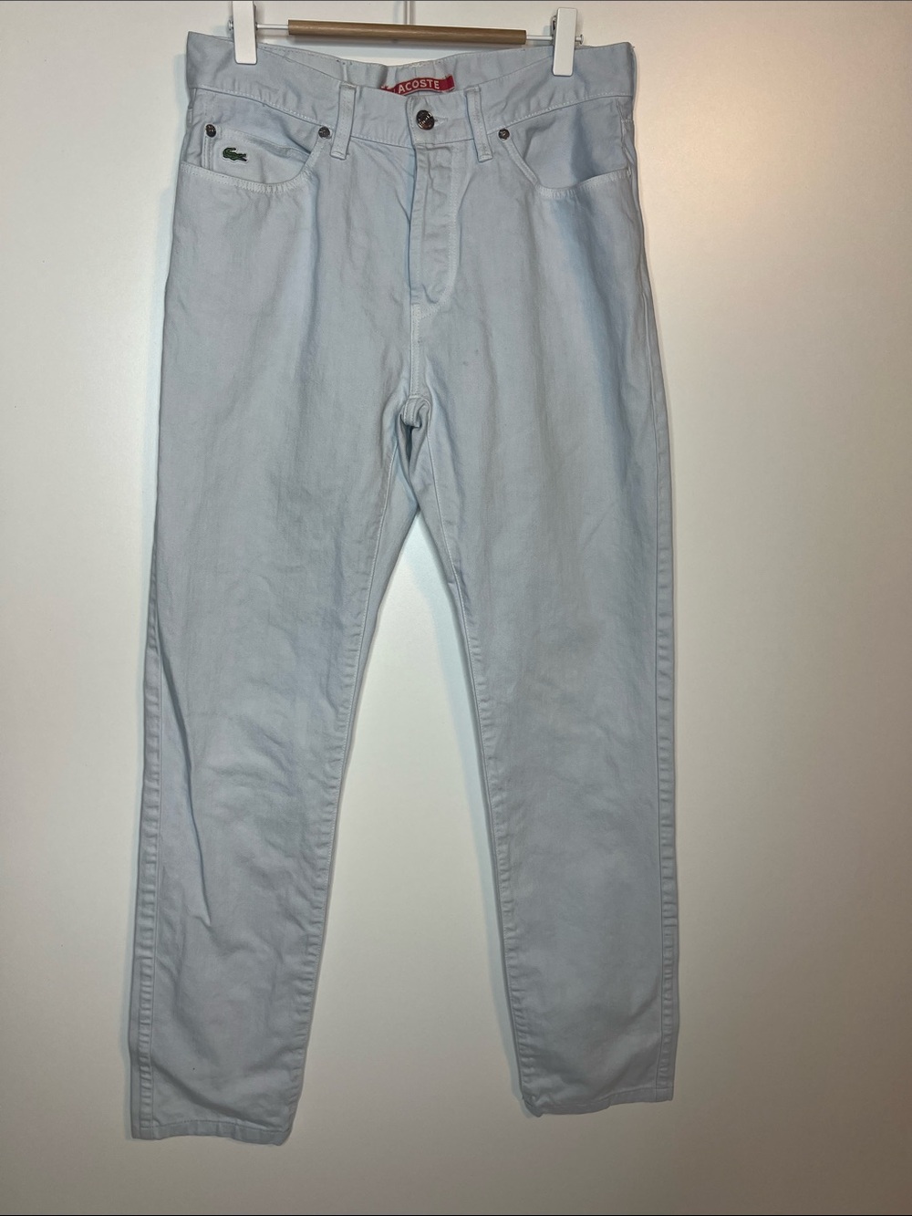 Vintage 90s Lacoste Devanlay slim fit button fly jeans